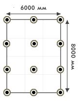 Свайный фундамент 6х8